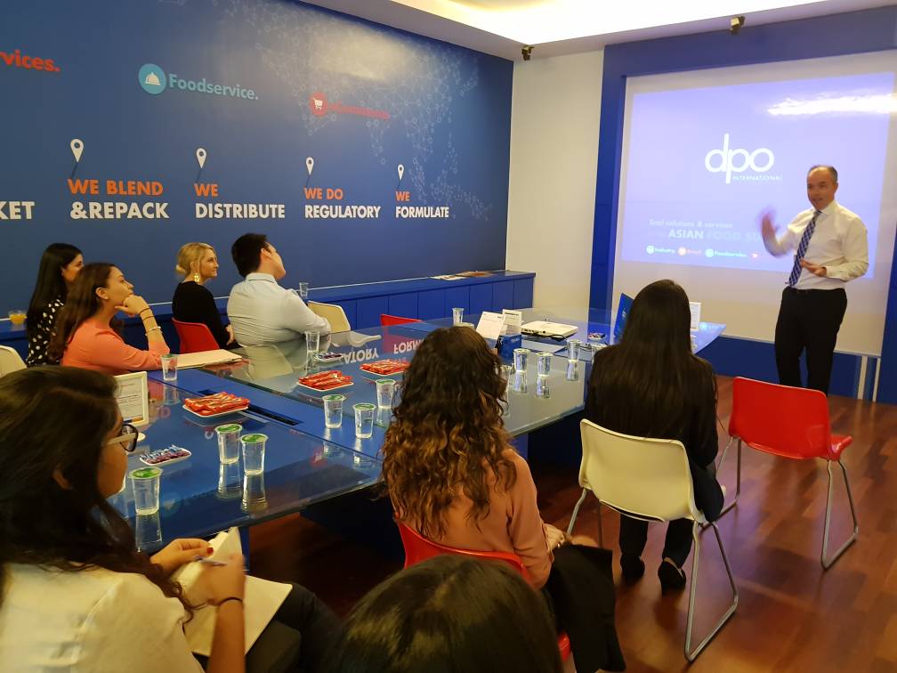 The Greehey School of Business from St. Mary University visits DPO International 1 daniel pans gives brief introduction