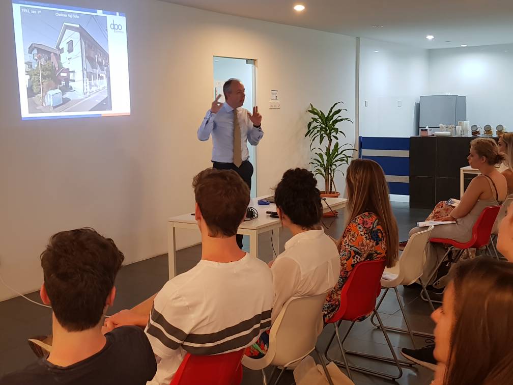 The Karel De Grote University of Antwerp, Belgium visits DPO International 1 daniel gives his speech