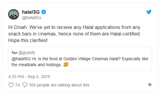 Food sold in Singapore’s cinemas not halal: Muis