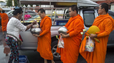 Thailand’s monks are getting fat with junk food offerings of Buddhist devotees