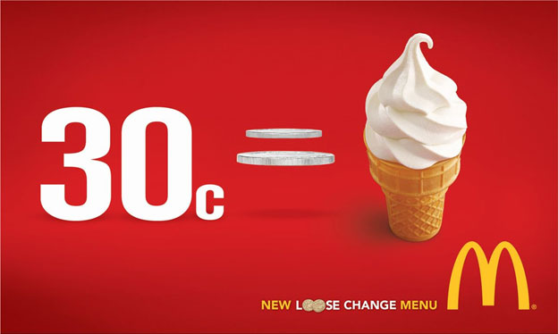 A list of McDonald's menu items, ranked by calories