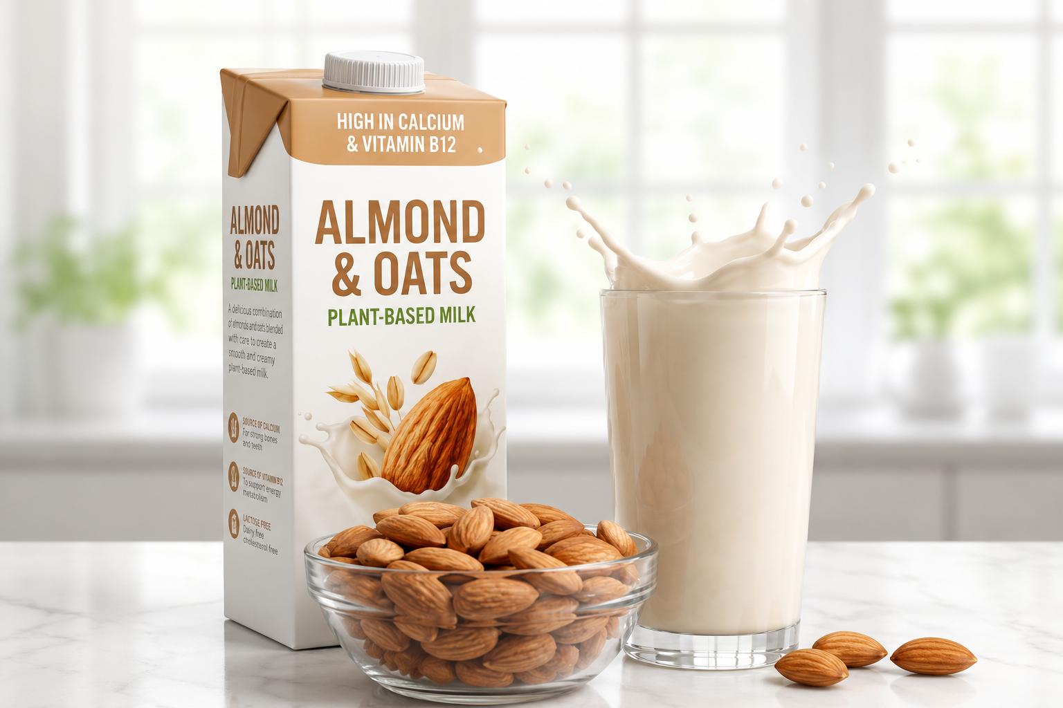 vitamin B12 claims for plant-based milk