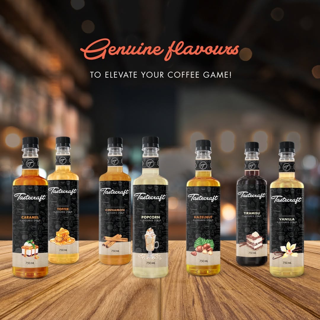 Beverage Menu with Tastecraft Flavoured Syrups