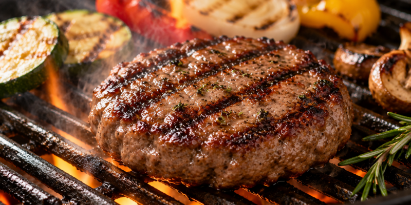 Grilled Juicy Gourmet Beef Patty