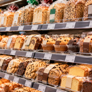 High-protein bakery products in grocery market